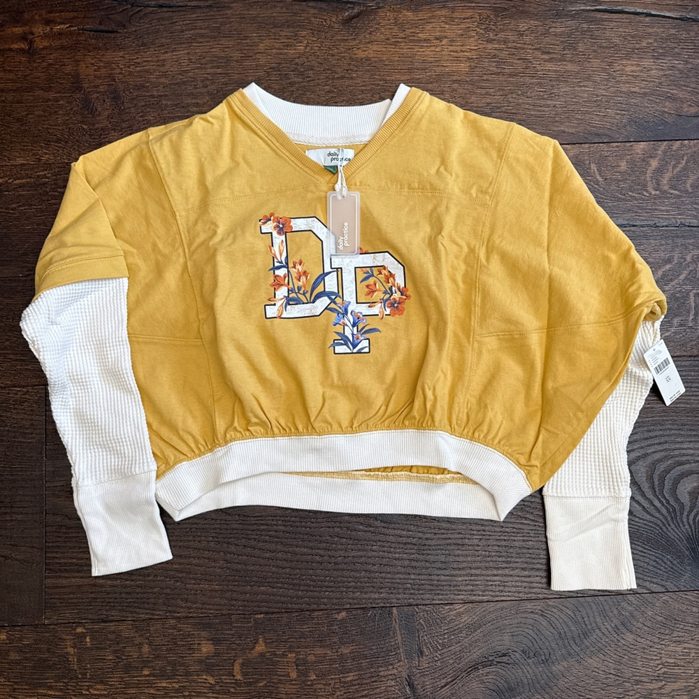 Anthropologie Daily Practice Coin Toss Crop Top size XS - Picture 5 of 9